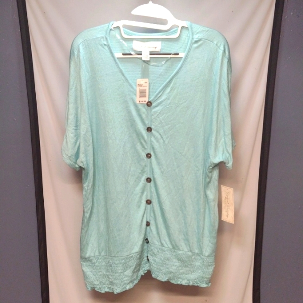 Cute light aqua top